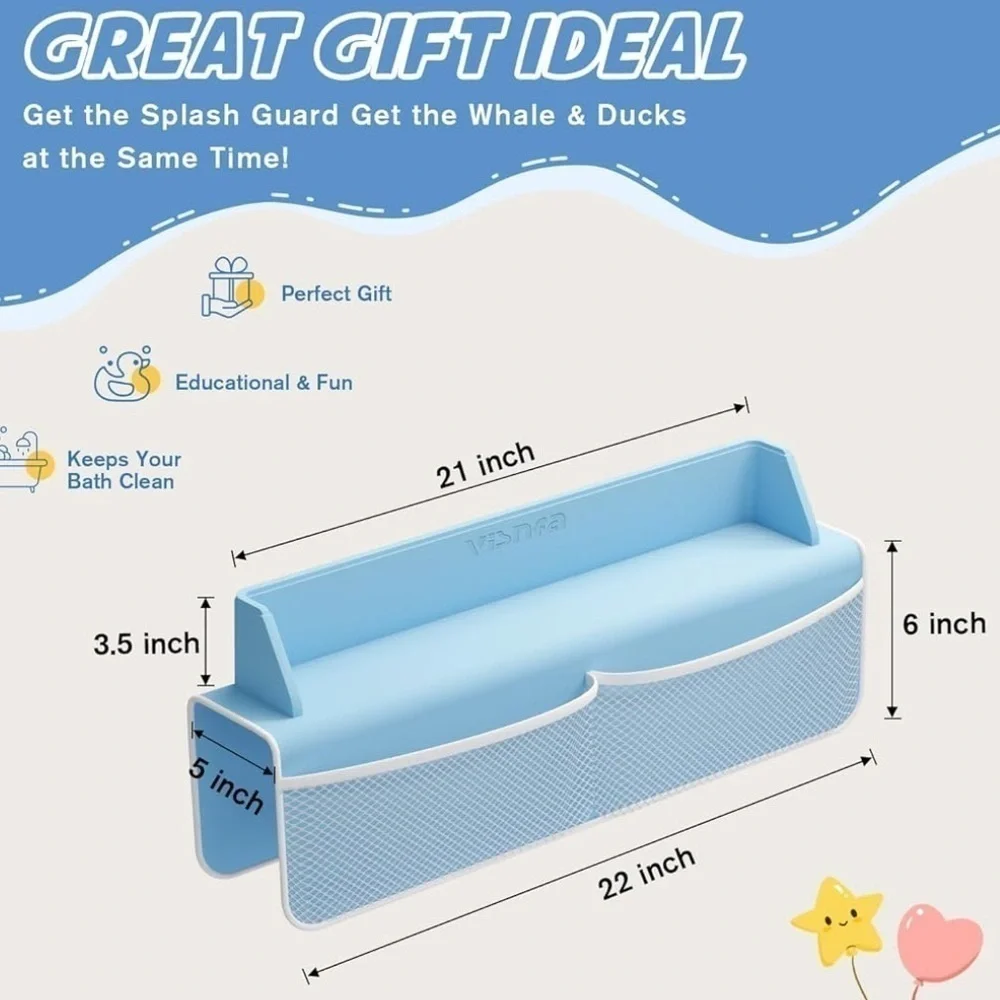 Brand New Bathtub Splash Guard Toy Holder 22